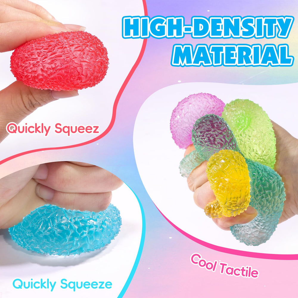 VESPRO gumdrop stress ball in hand squeezable toy to improve grip and concentration