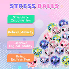 VESPRO colorful squishy stress balls set enhances color cognition and focus