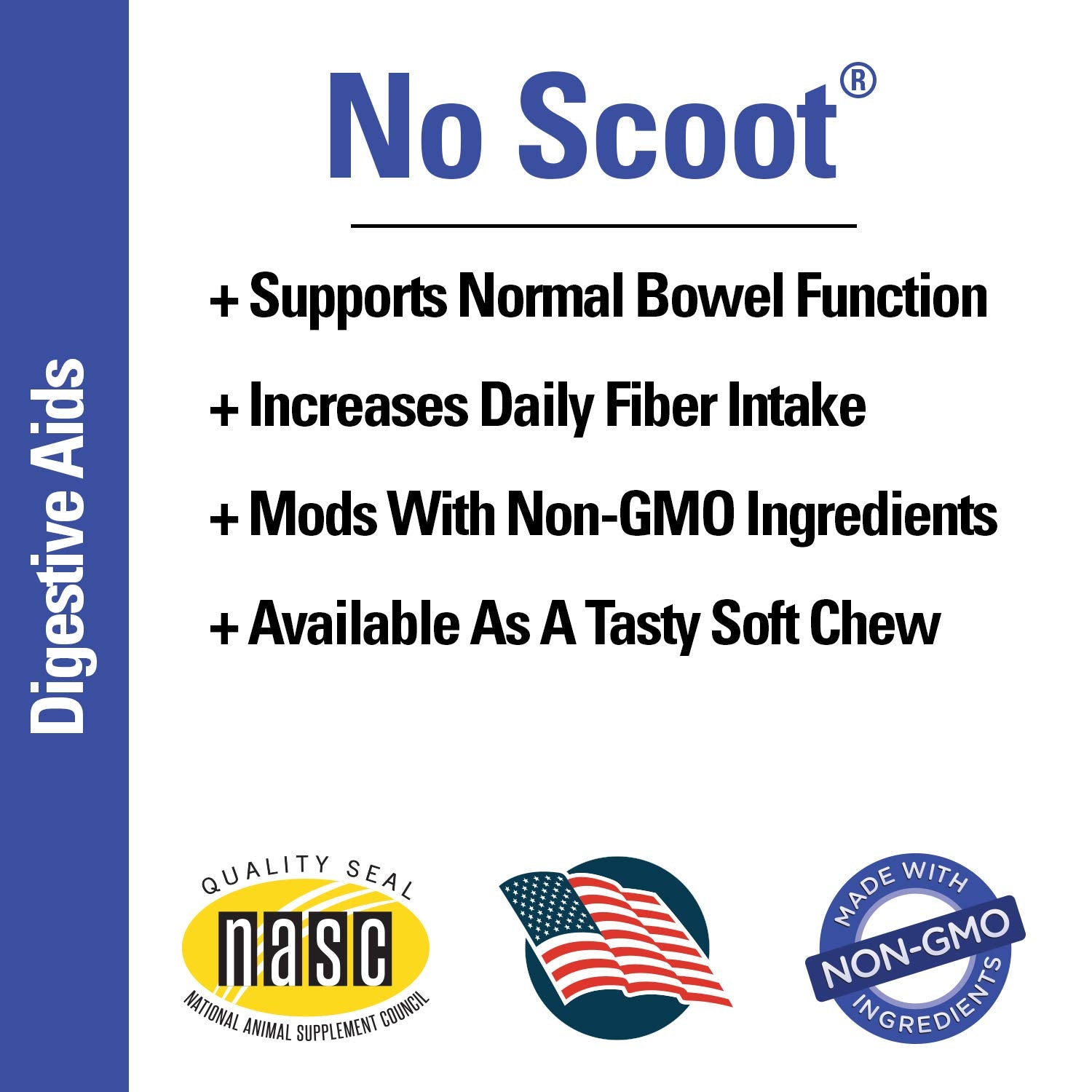 Vet Classics No Scoot pumpkin flaxseed dandelion image highlights fiber blend