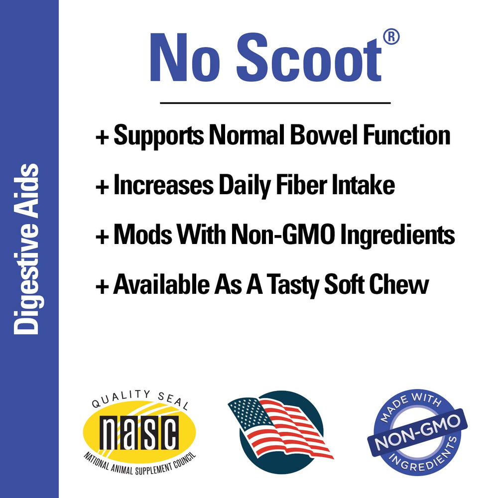 Vet Classics No Scoot pumpkin flaxseed dandelion image highlights fiber blend