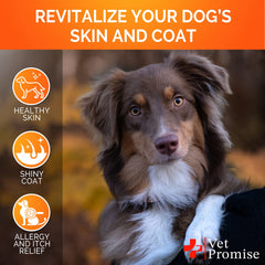 Vet Promise omega-3 chews with premium natural ingredients for skin support.