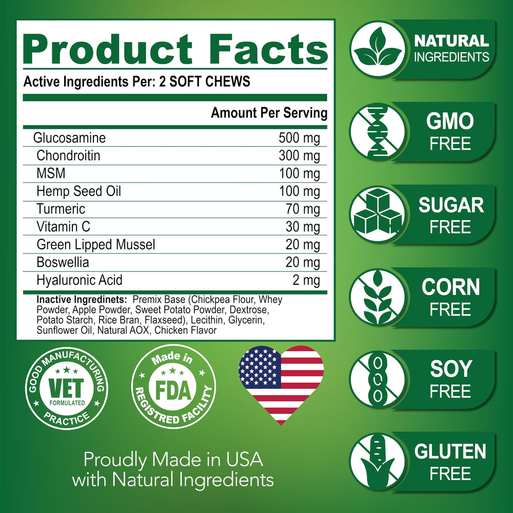 Vet Promise Made in USA seal on packaging signaling quality and domestic production.