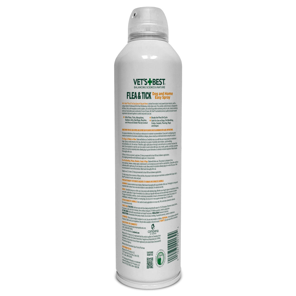 Vet's Best 14oz packaging highlights long-lasting flea and tick spray for dogs.
