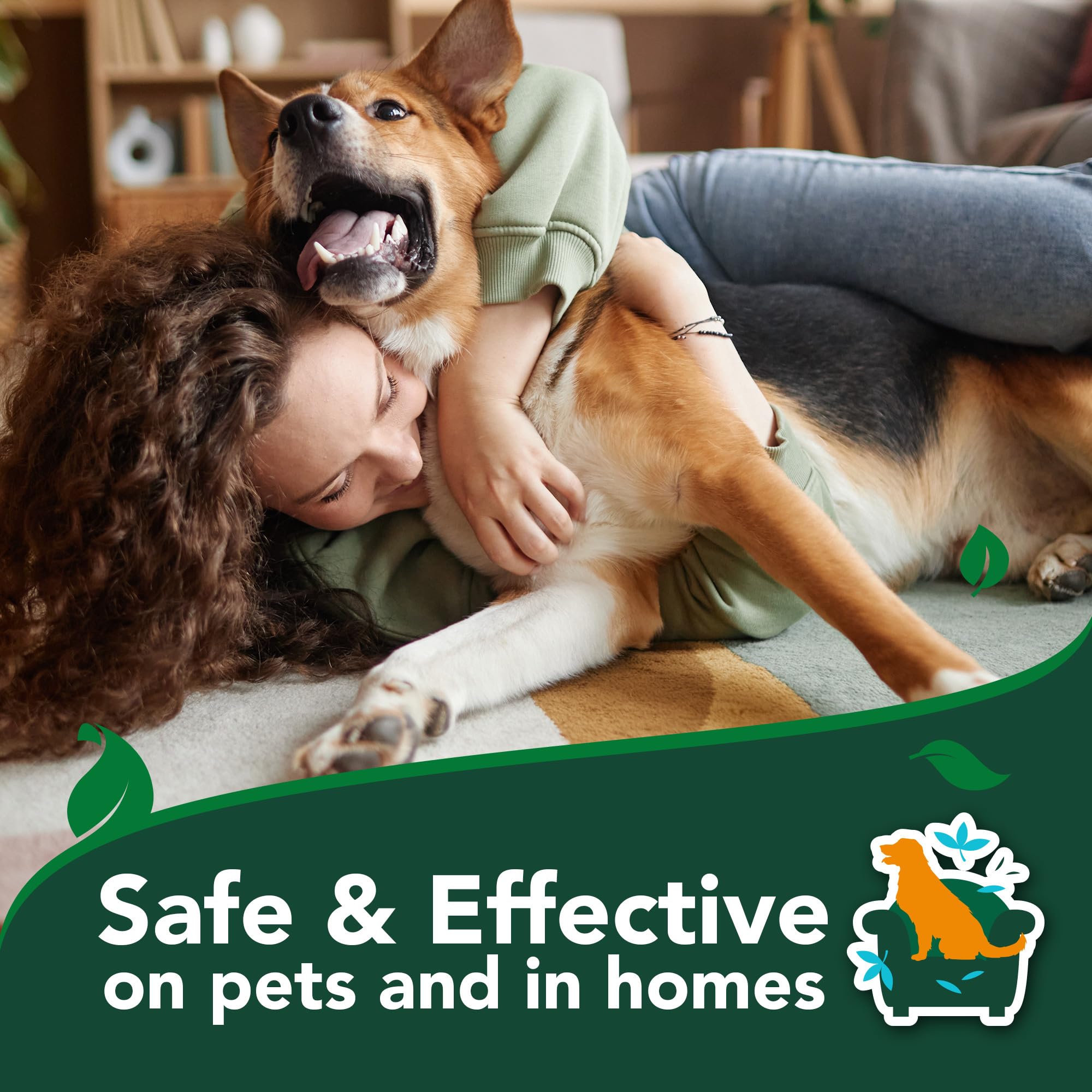 Vet's Best spray on carpets and drapes covers large surfaces.
