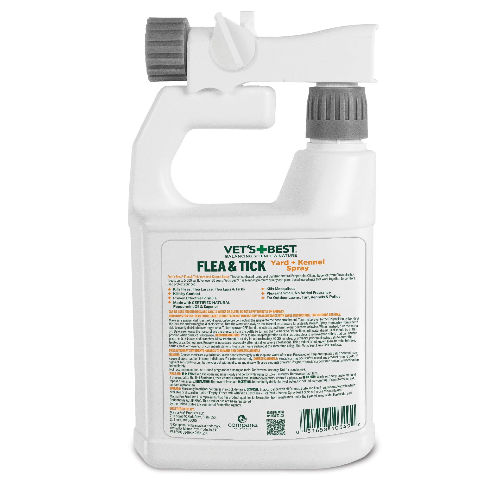 Vet's Best plant-based spray offers safer outdoor pest management.
