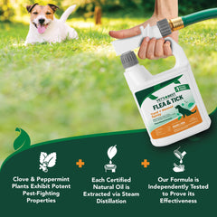 Vet's Best kills fleas, ticks, and mosquitoes on contact in outdoor areas.