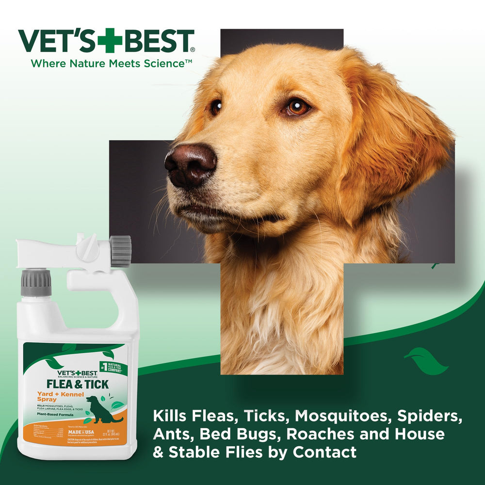 Vet's Best natural oil blend with peppermint and eugenol delivers plant-based pest control.