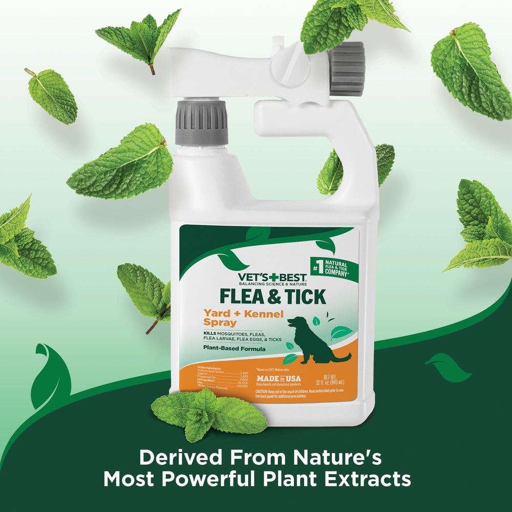 Vet's Best outdoor spray covers up to 5,000 square feet.