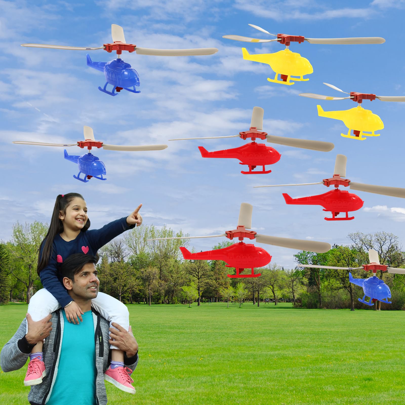 Perfect party prizes: VETE eight-pack helicopters as classroom or party favors.