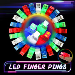 VETE LED finger light in red color with easy on/off for kids' events.