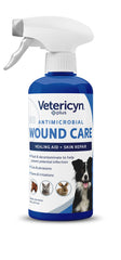 Vetericyn Plus dog wound spray bottle for safe cleaning and healing support.
