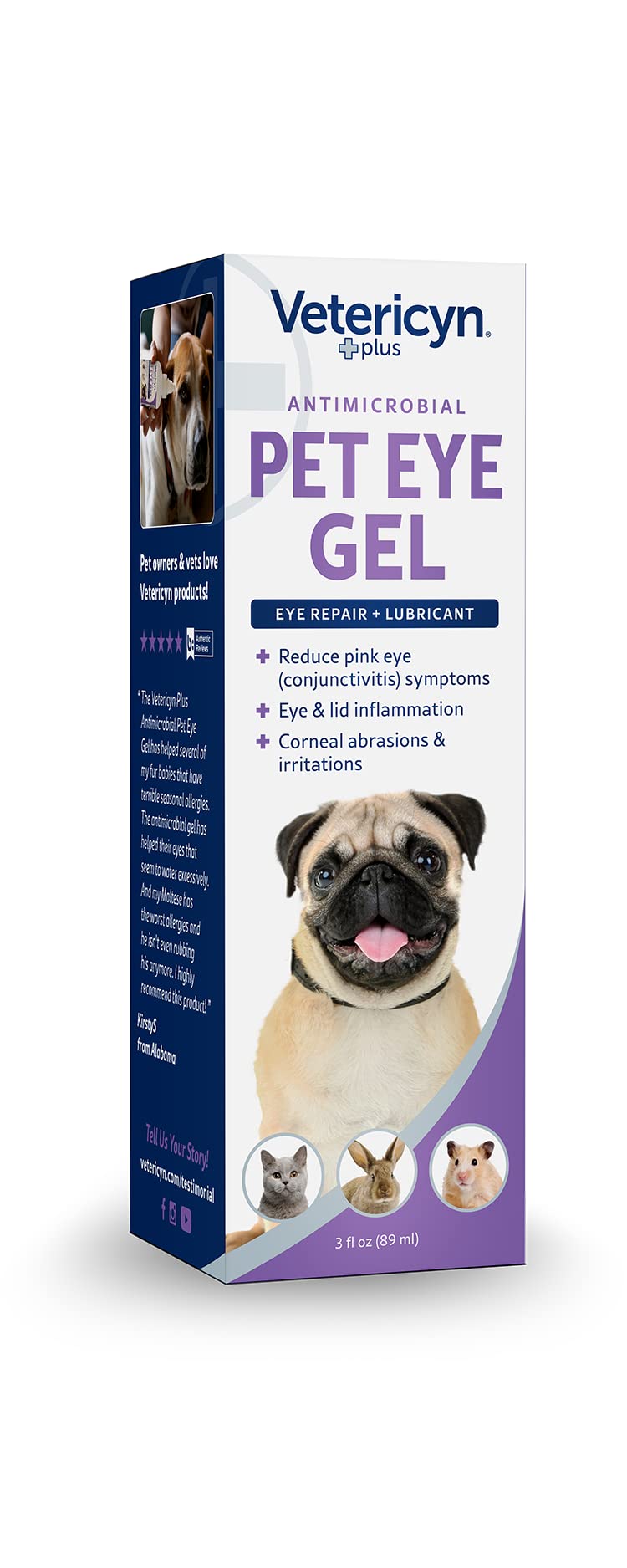Vetericyn Plus Eye Gel recommended by veterinarians for home care