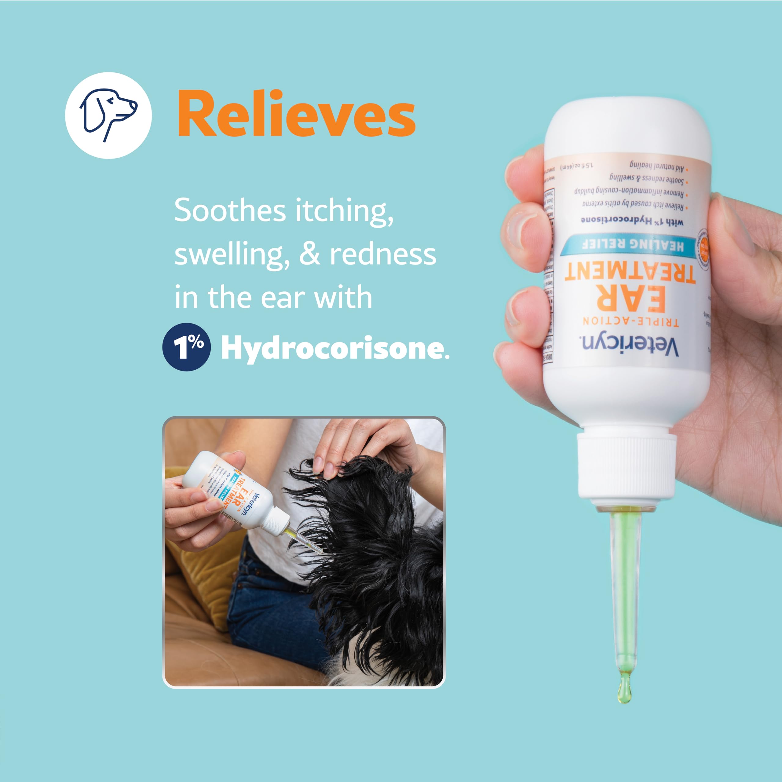 Trusted Vetericyn brand symbol for pet ear care