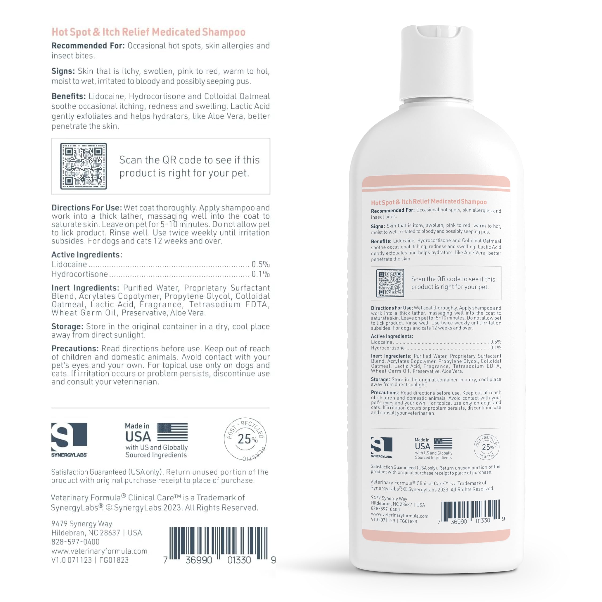 Safe for dogs and cats over 12 weeks, Veterinary Formula Clinical Care.