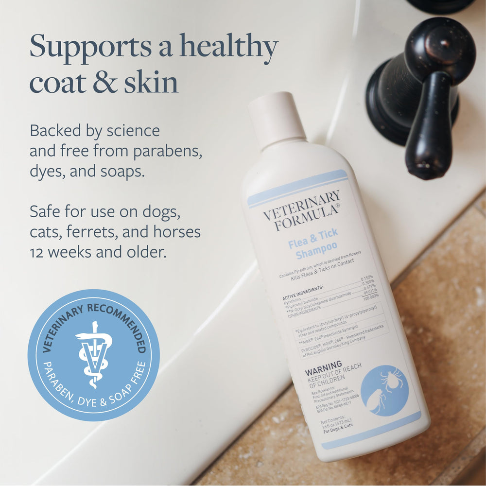 Veterinary Formula coat-cleanse emphasizes gentle cleansing and exfoliation for healthy fur