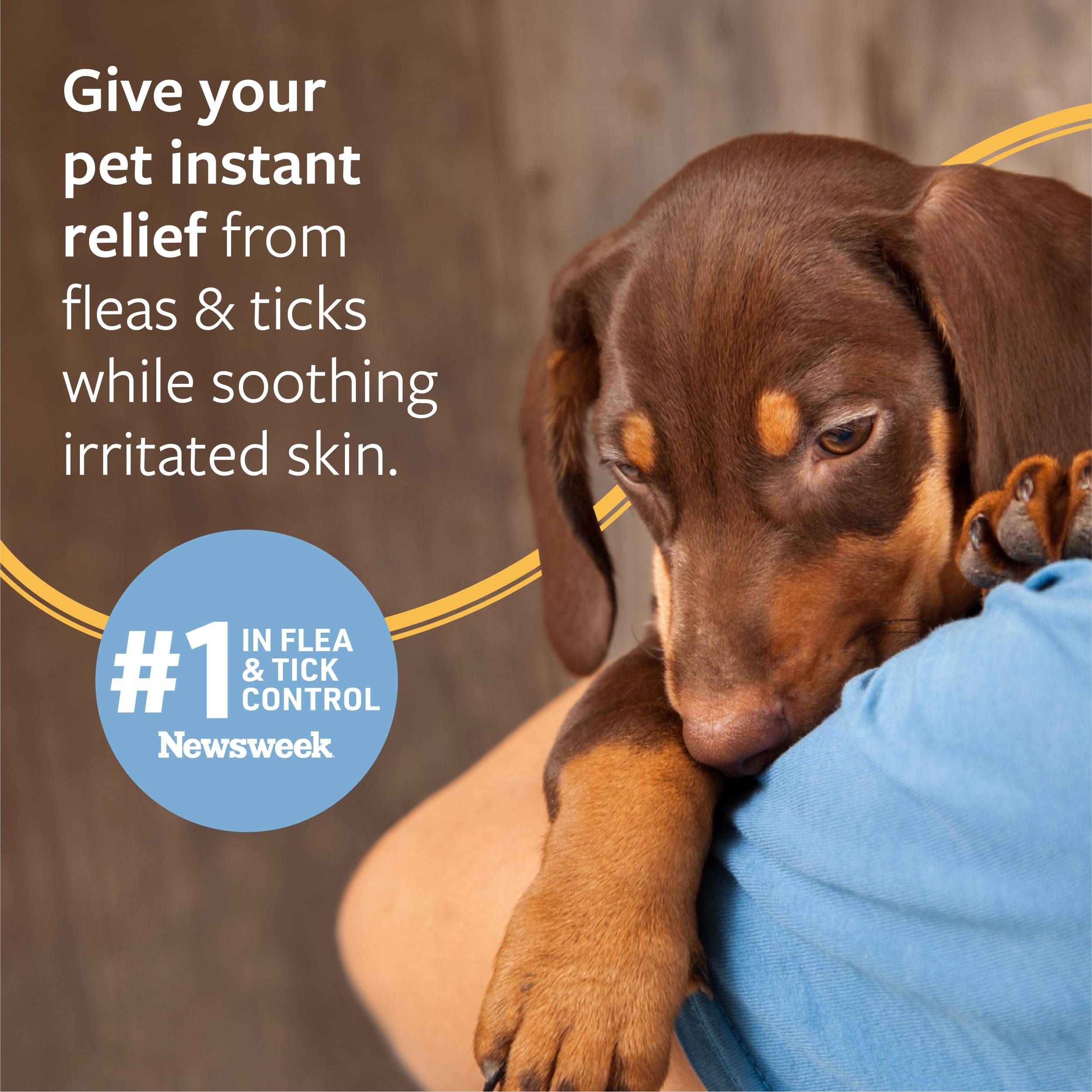 Veterinary Formula skin-soothing features Aloe Vera and Lanolin for irritated skin relief