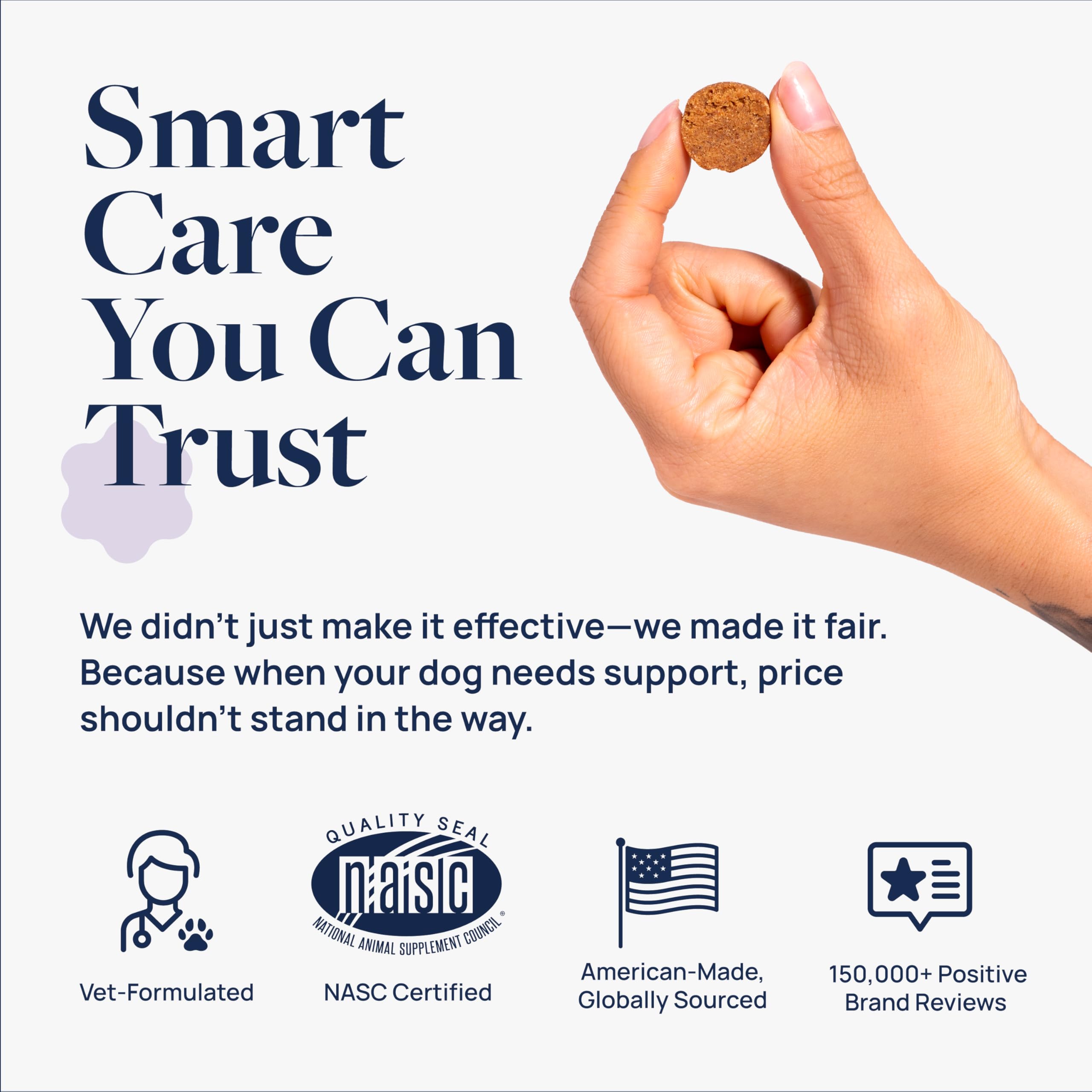 Veterinary Formula Pet Calm label emphasizes vet-formulated calming support