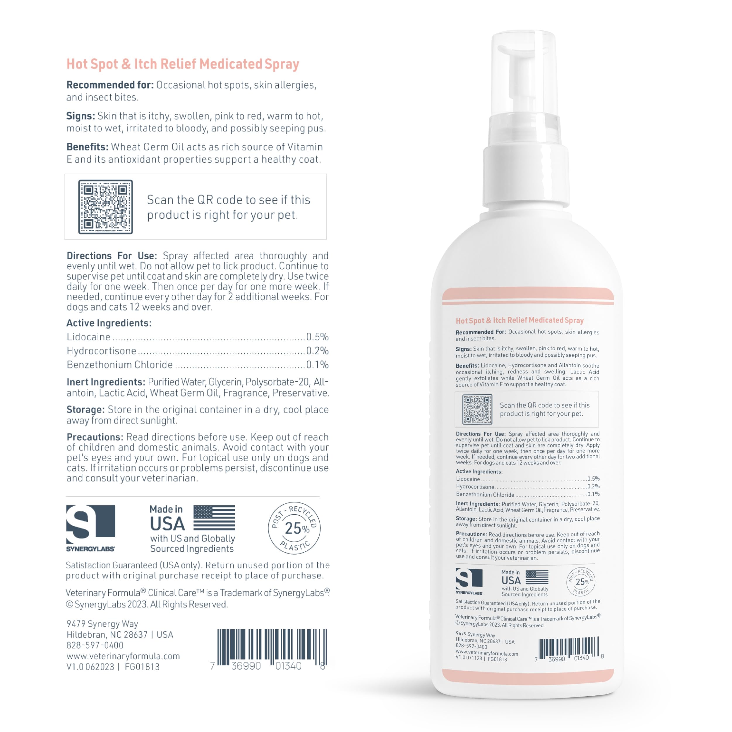 Veterinary Formula pet-parent-friendly-packaging shows affordable, reliable care for hot spots.