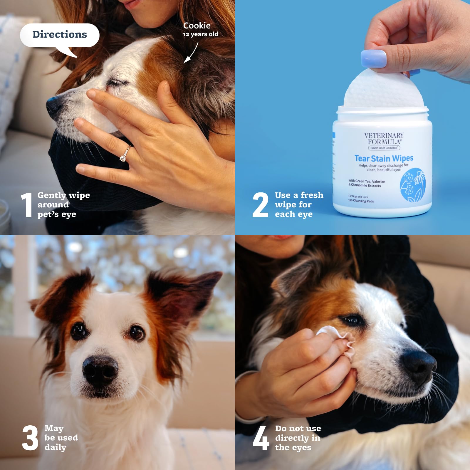 Fragrance-free Veterinary Formula Smart Coat wipes ideal for sensitive pets.