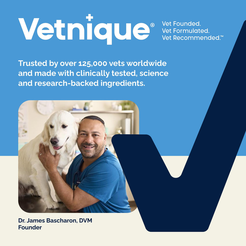 Pumpkin-flavored Vetnique Glandex chews dogs enjoy for digestion.