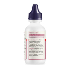 Vetnique Oticbliss ear drops label close-up showing ingredients.