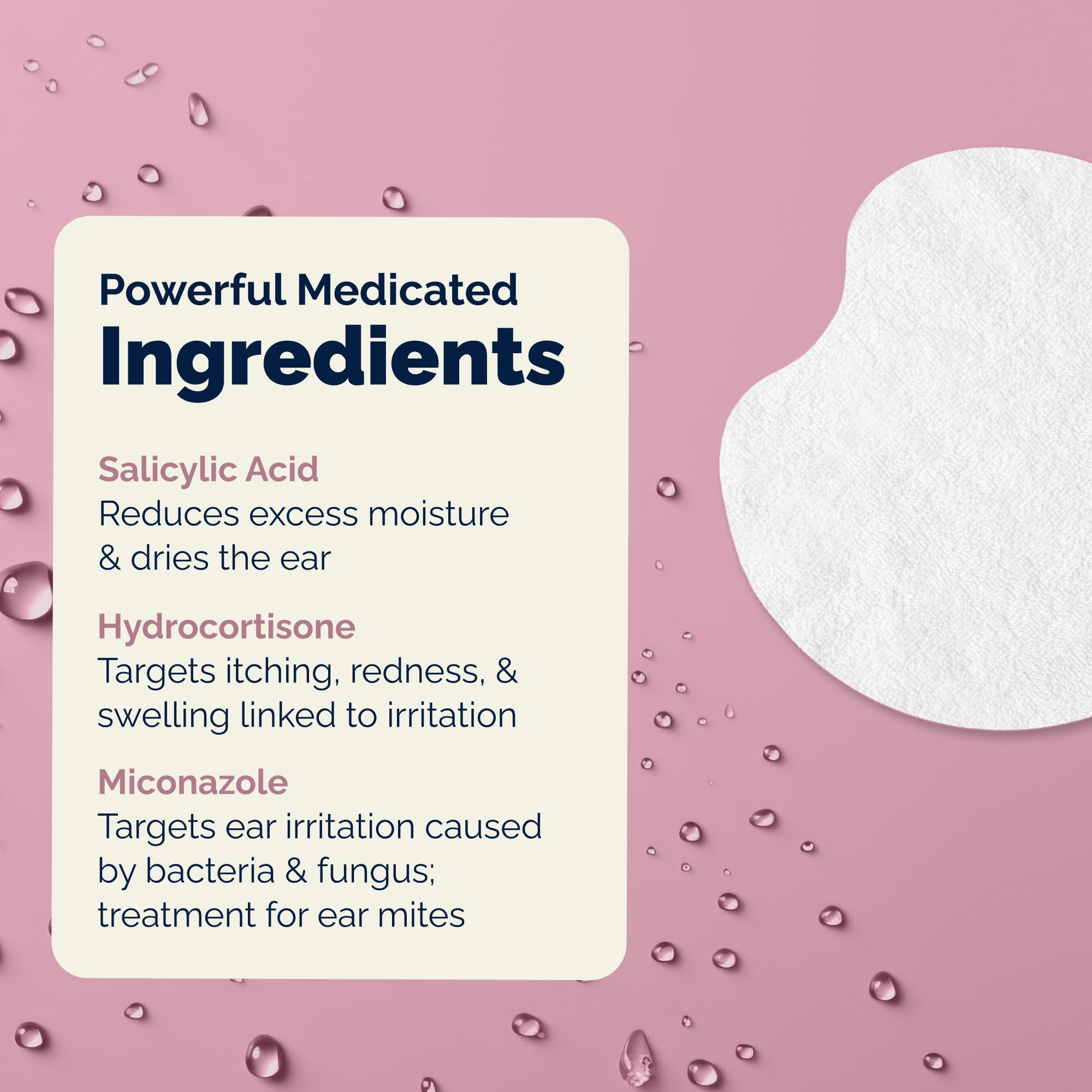 USA-made Oticbliss wipes label emphasizing quality and veterinary standards.