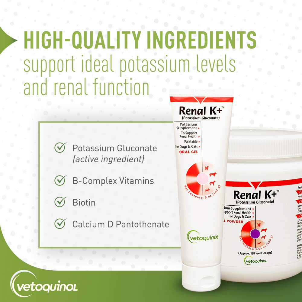 Vetoquinol Renal K dosing tube for easy administration to pets.