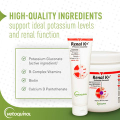 Vetoquinol Renal K dosing tube for easy administration to pets.