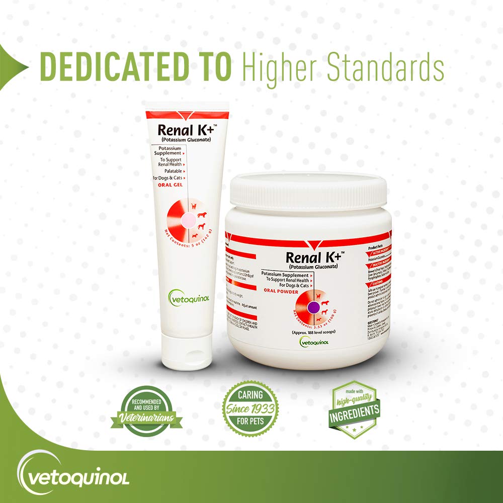 Vetoquinol Renal K flavor label highlights palatability and meal use.