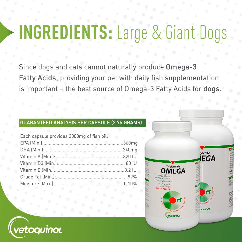 Wild fish ingredients used in Vetoquinol Triglyceride Omega-3 blend.