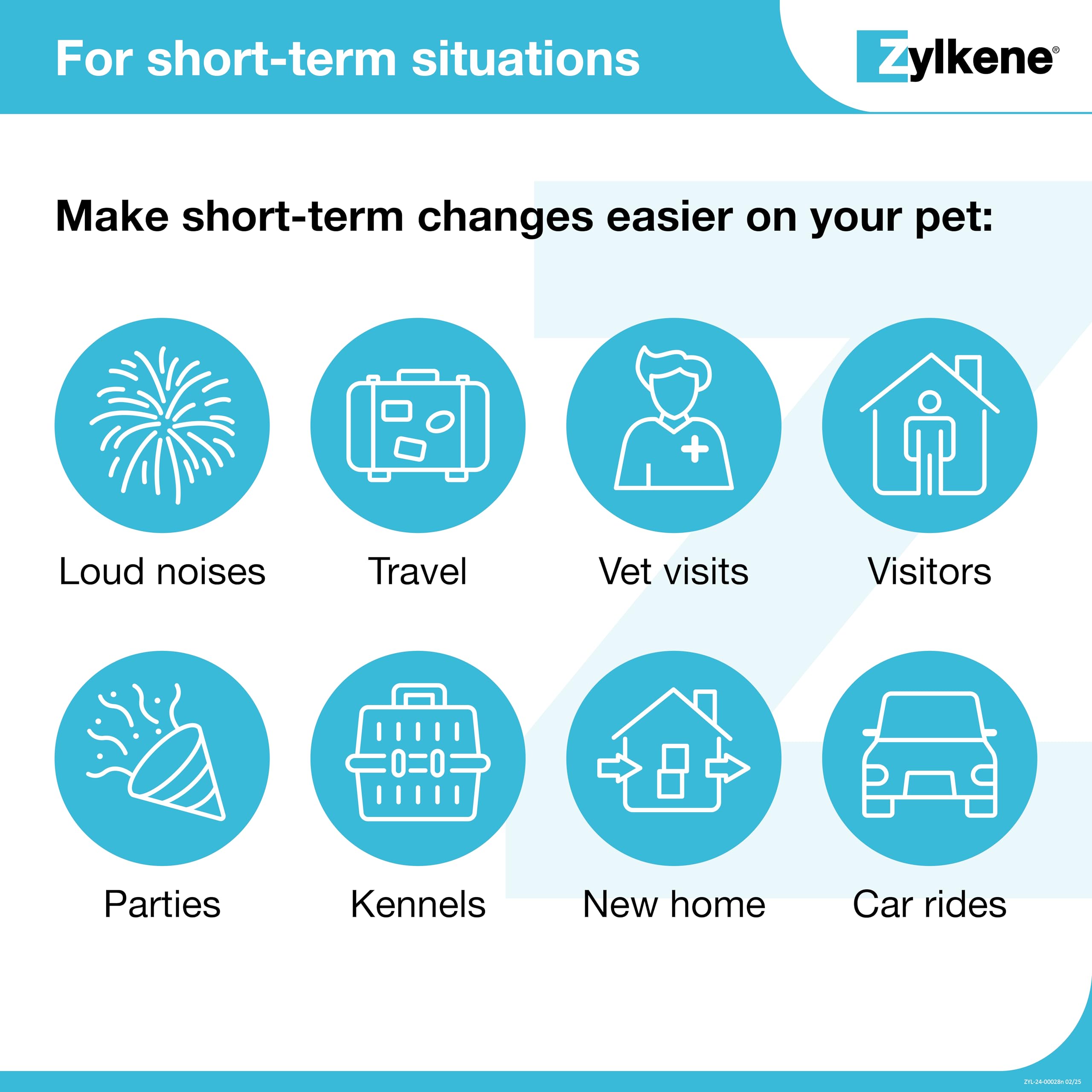 Vetoquinol Zylkene open capsule added to pet food for simple use.