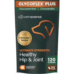 VetriScience GlycoFlex Plus bag of peanut butter chews enhances joint support for dogs