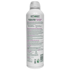 Vet's Best spray applied to a cat bed showing surface pest control.