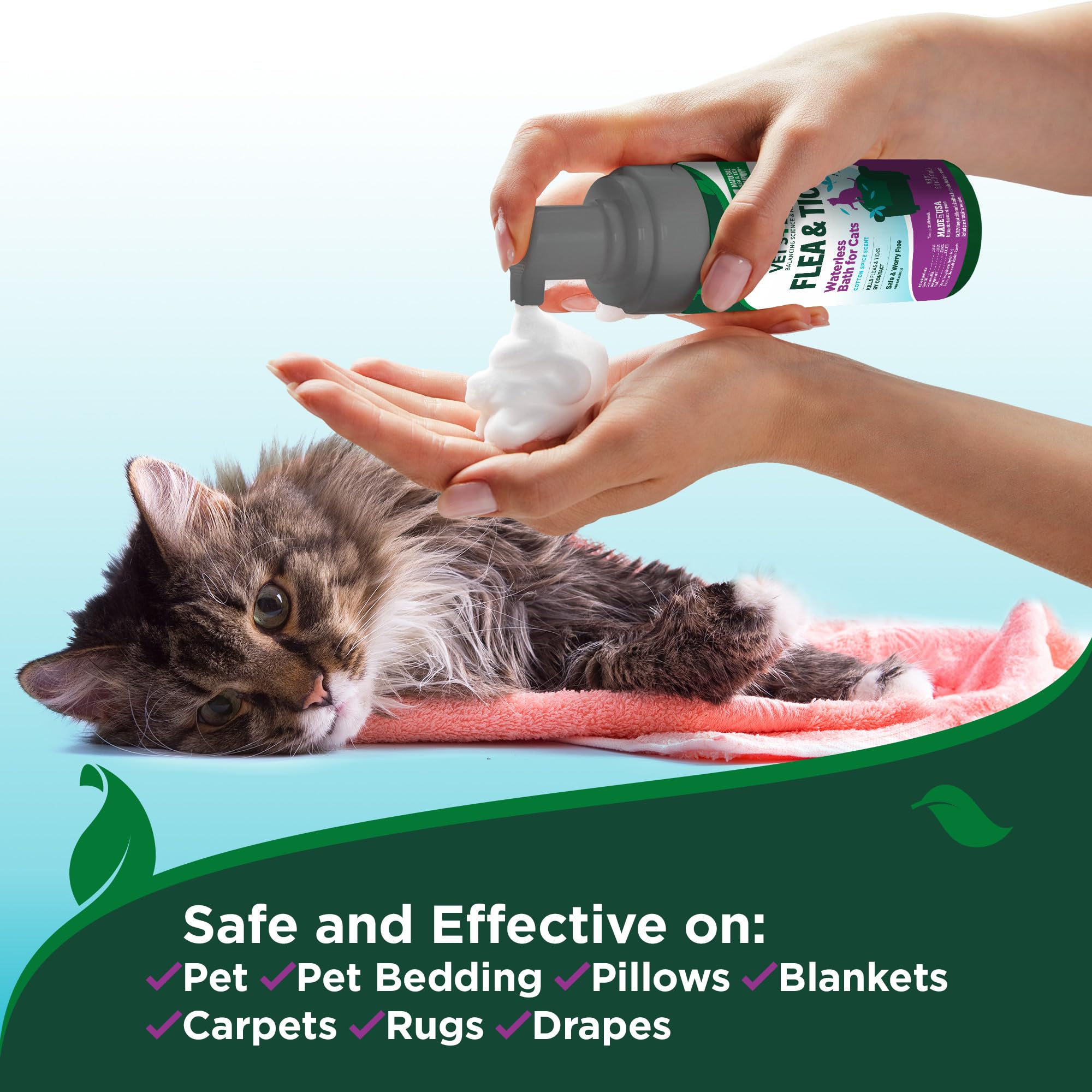 Vet’s Best soin doux pour le pelage et la peau des chats.