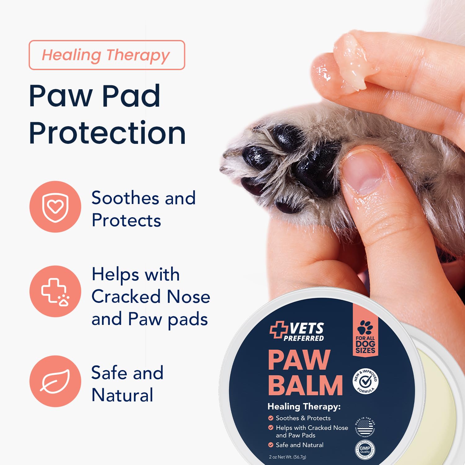 Pommade Vet’s Preferred pour nez de chien sur bocal, apaiser nez et zones sèches.