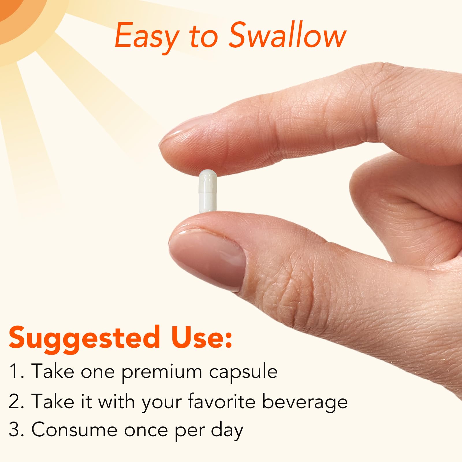 VEV Corefeel bottle top close-up emphasizes easy daily dosing.