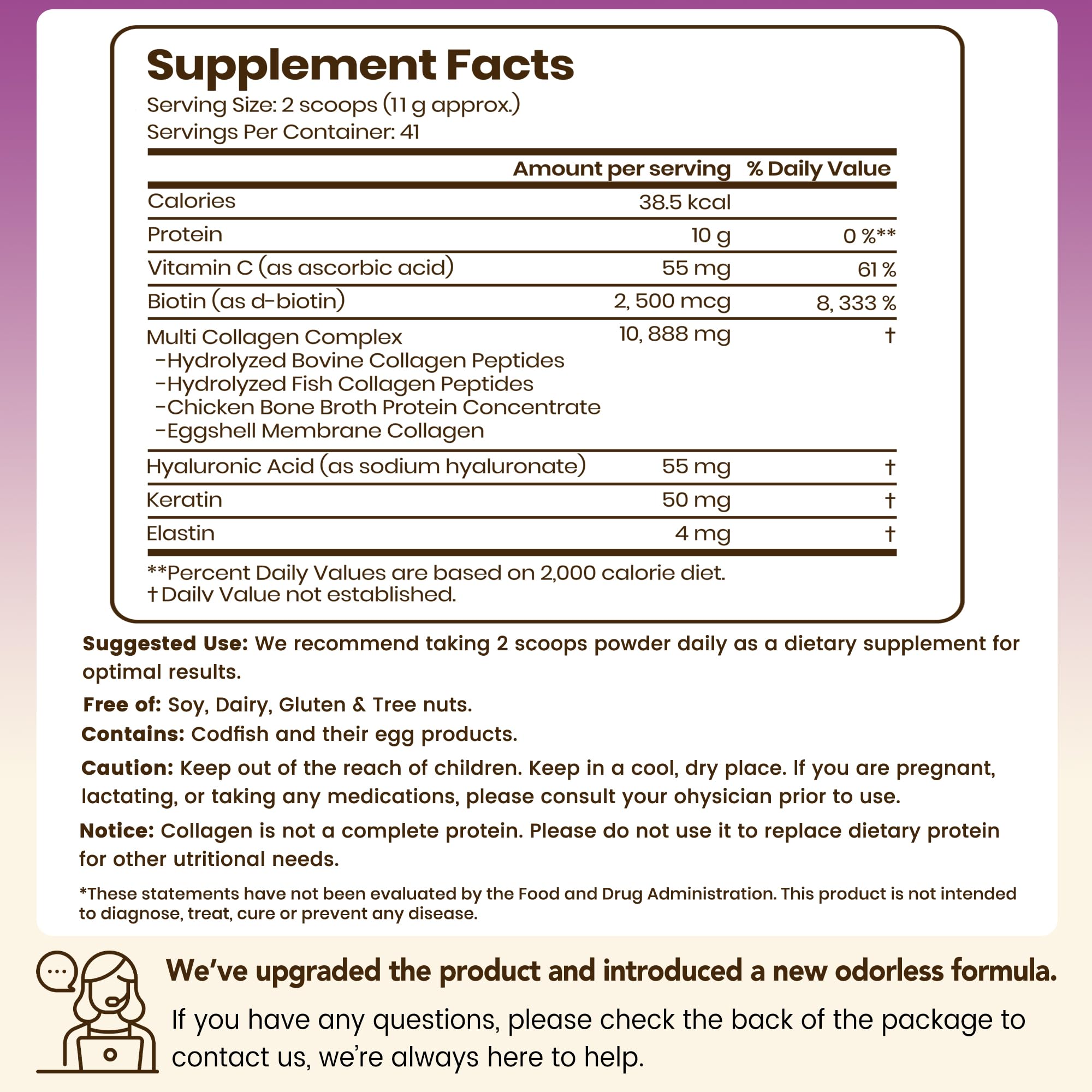 VEV scoop beside the jar for easy, consistent daily collagen dosing