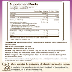 VEV scoop beside the jar for easy, consistent daily collagen dosing