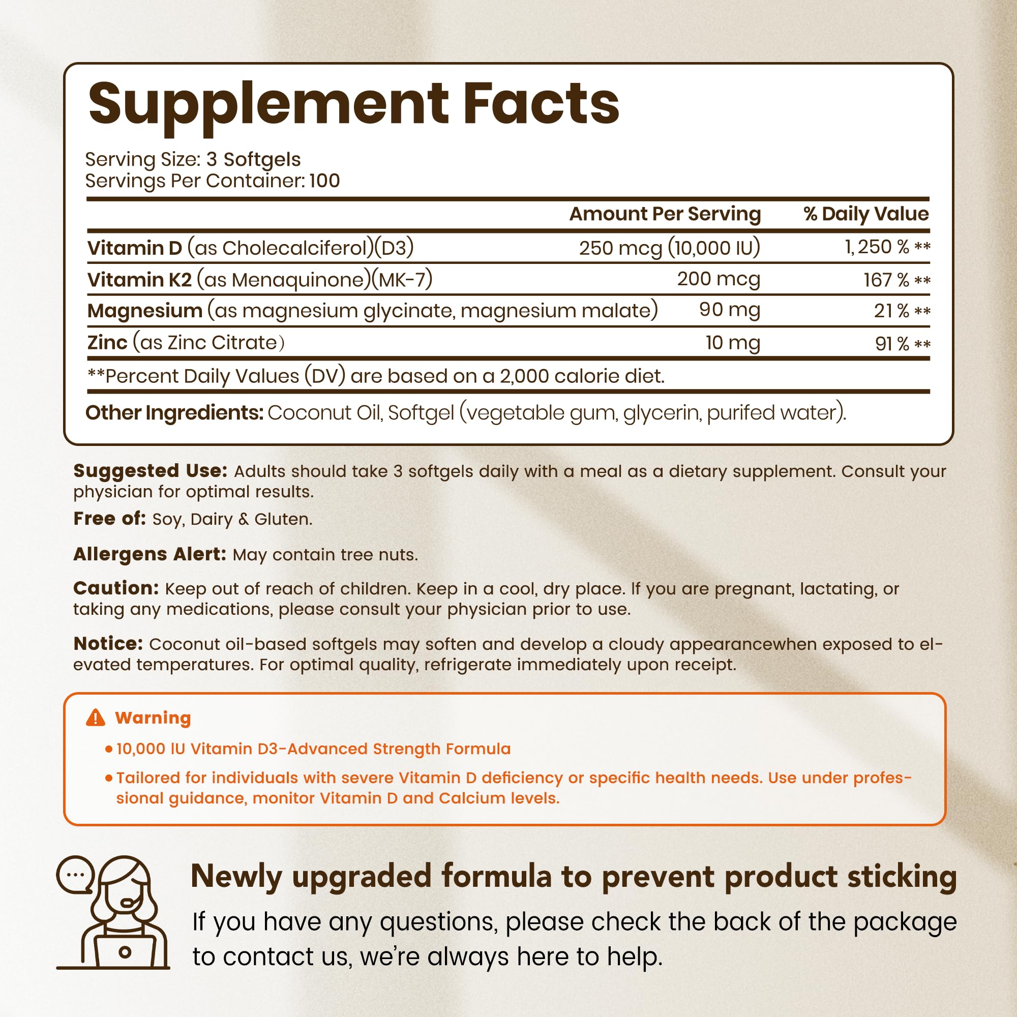 Close-up of VEV softgels in hand highlights easy-to-swallow capsules for everyday bone support.