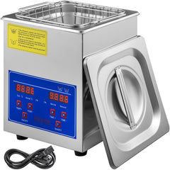 VEVOR 2L ultrasonic cleaner front view for compact, precise cleaning