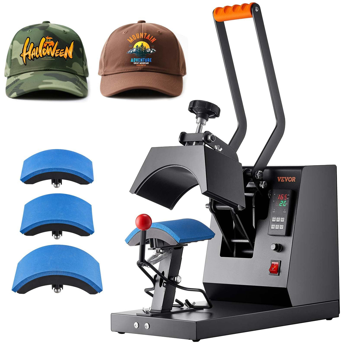 VEVOR 4-in-1 hat press front view for personalized caps