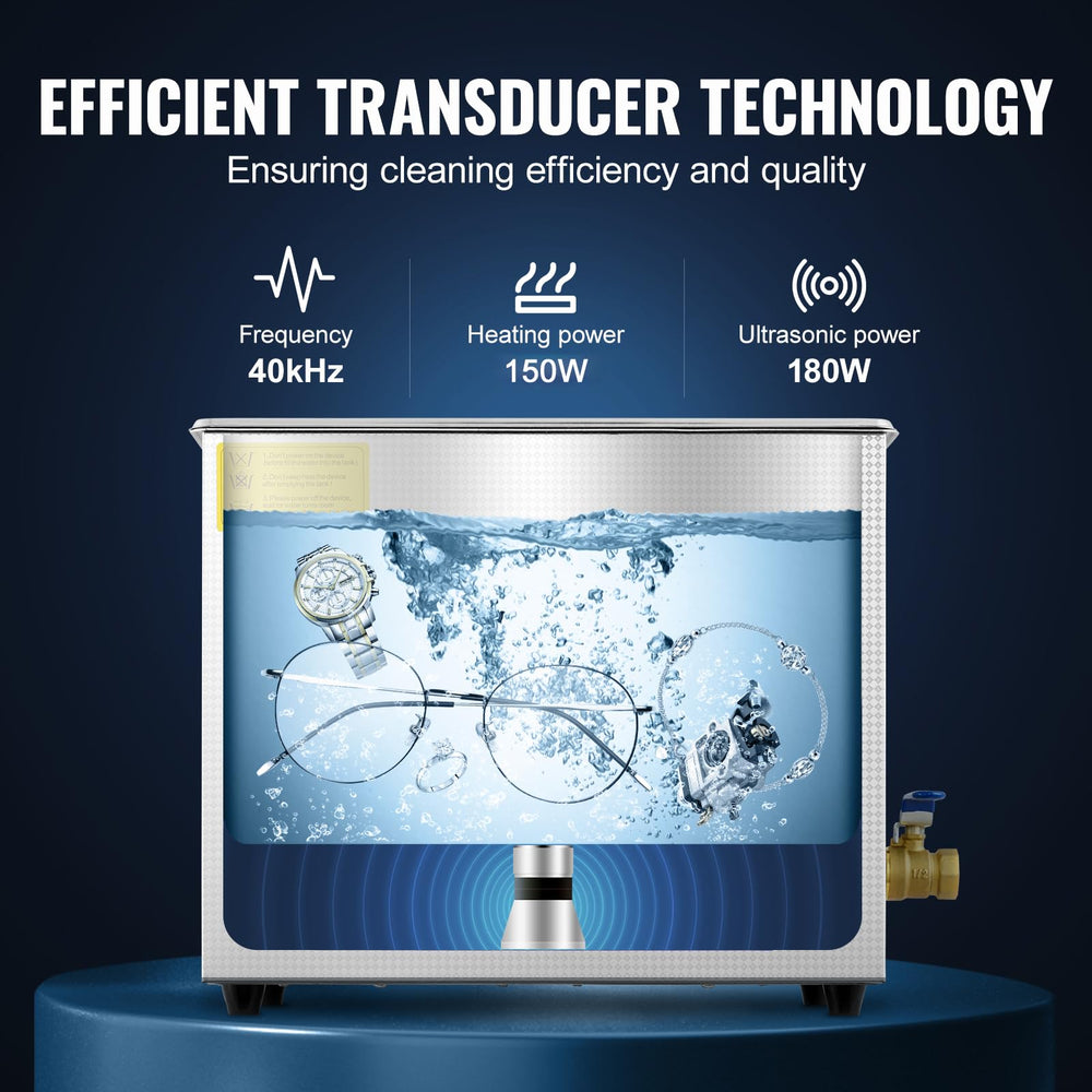 VEVOR 6L cleaner digital control panel enables precise time and temperature settings