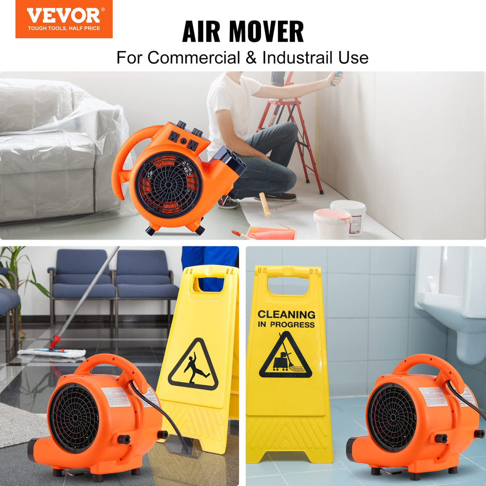 VEVOR Air Mover side view reveals easy-access control panel.
