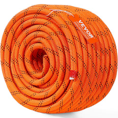 VEVOR double braided rope 120ft orange-black for durable outdoor tasks.