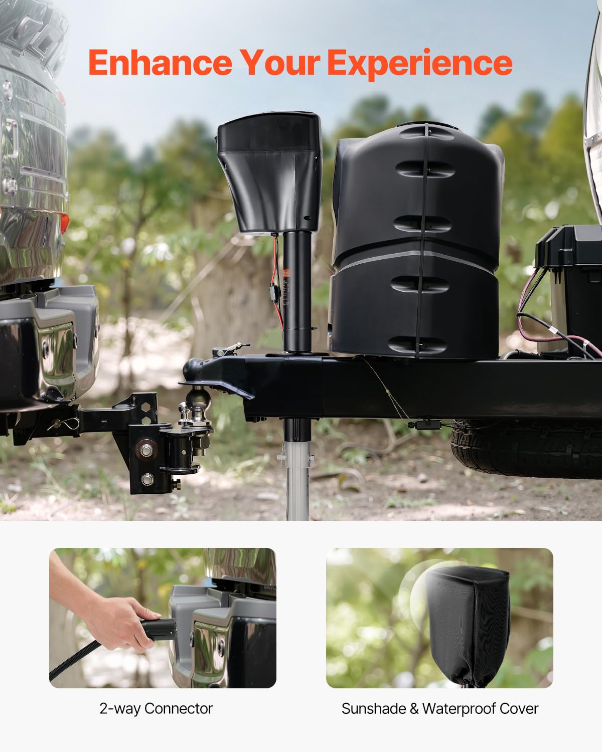 VEVOR electric trailer jack carbon steel frame for durability