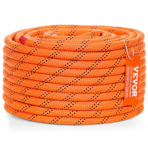 VEVOR orange-black rope color enhances visibility in outdoor tasks.