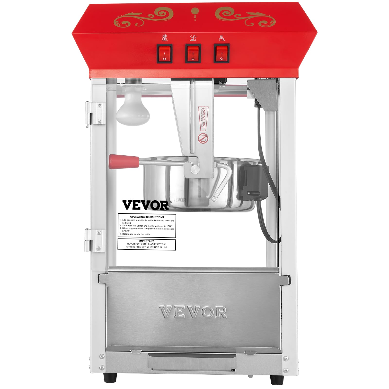 VEVOR removable crumb tray makes cleanup between batches faster