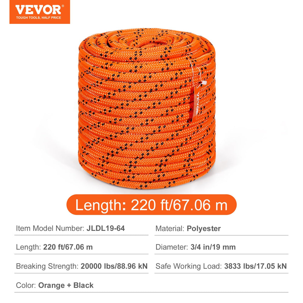 Rope used for climbing and hiking with VEVOR gear