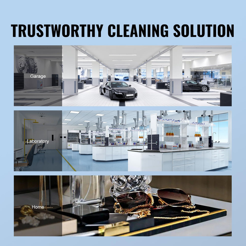 VEVOR Ultrasonic cleaner three transducers maximize cleaning efficiency