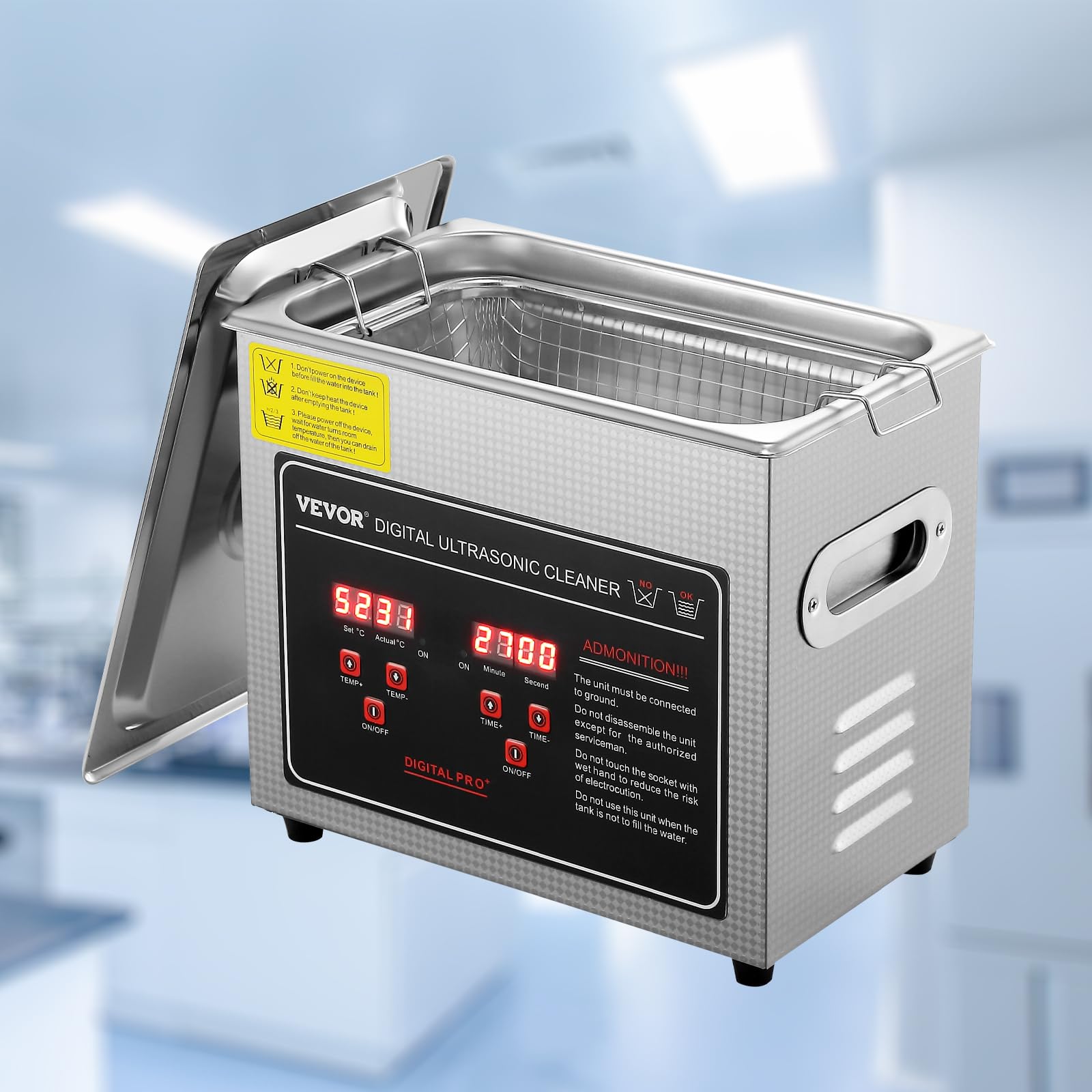 VEVOR Ultrasonic cleaner versatile use across jewelry, eyewear, circuit boards